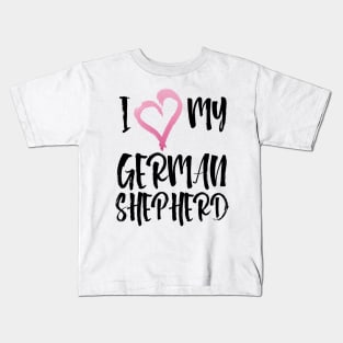 I heart my German Shephers! Especially for GSD owners! Kids T-Shirt